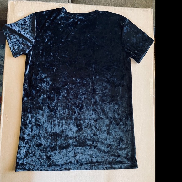 Hot Topic Goth Emo Crushed Black Velvet Tunic Top Dress L NWT - Picture 4 of 4